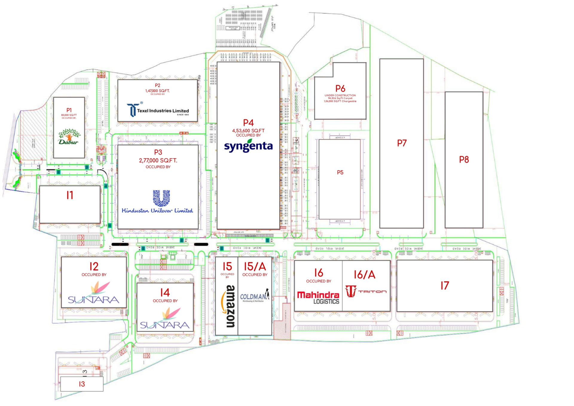 layout of prime industrial & logistic park in kheda